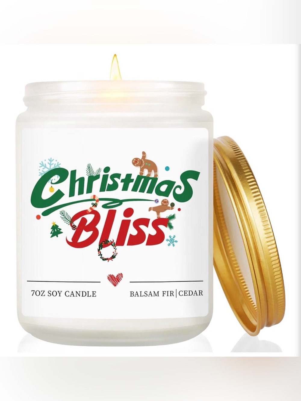 CHRISTMAS BLISS NIB Balsam Fir & Cedar Scented Soy Wax Candle. One Wick.
